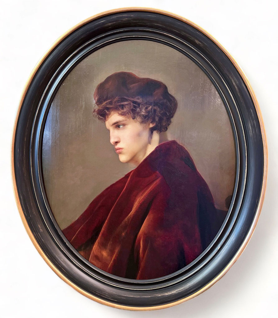 Noir usé filet extérieur or