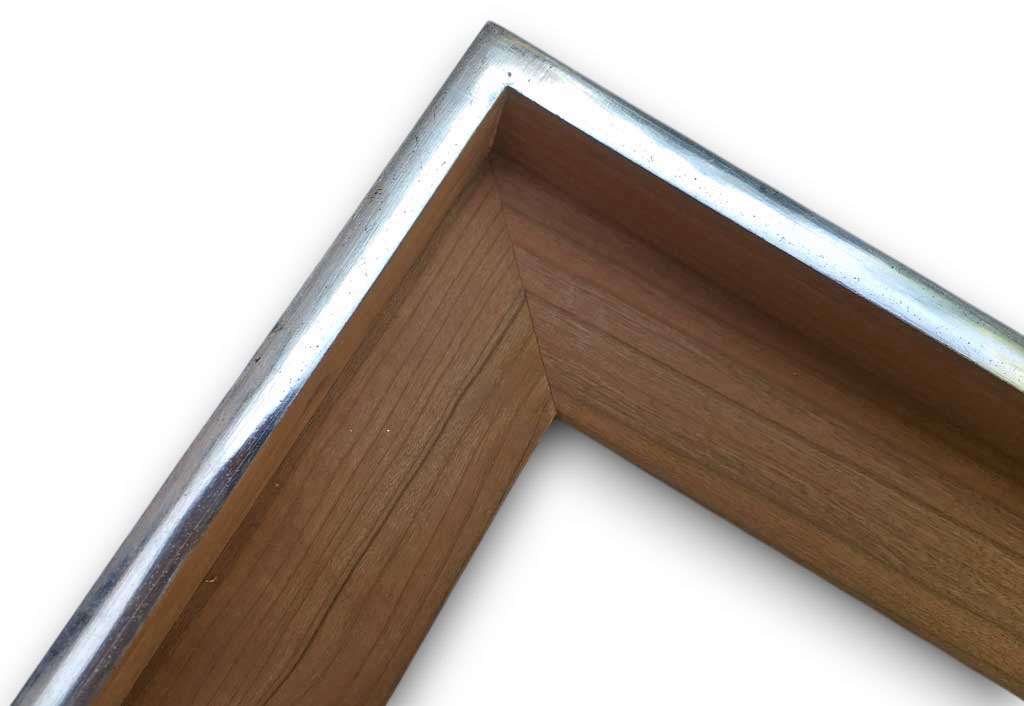 Merisier naturel à tenons filet or blanc