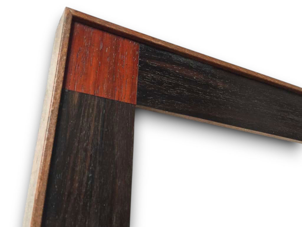 Placage palissandre angles padouk