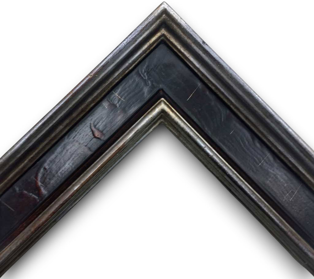 Noir rustique filets argent