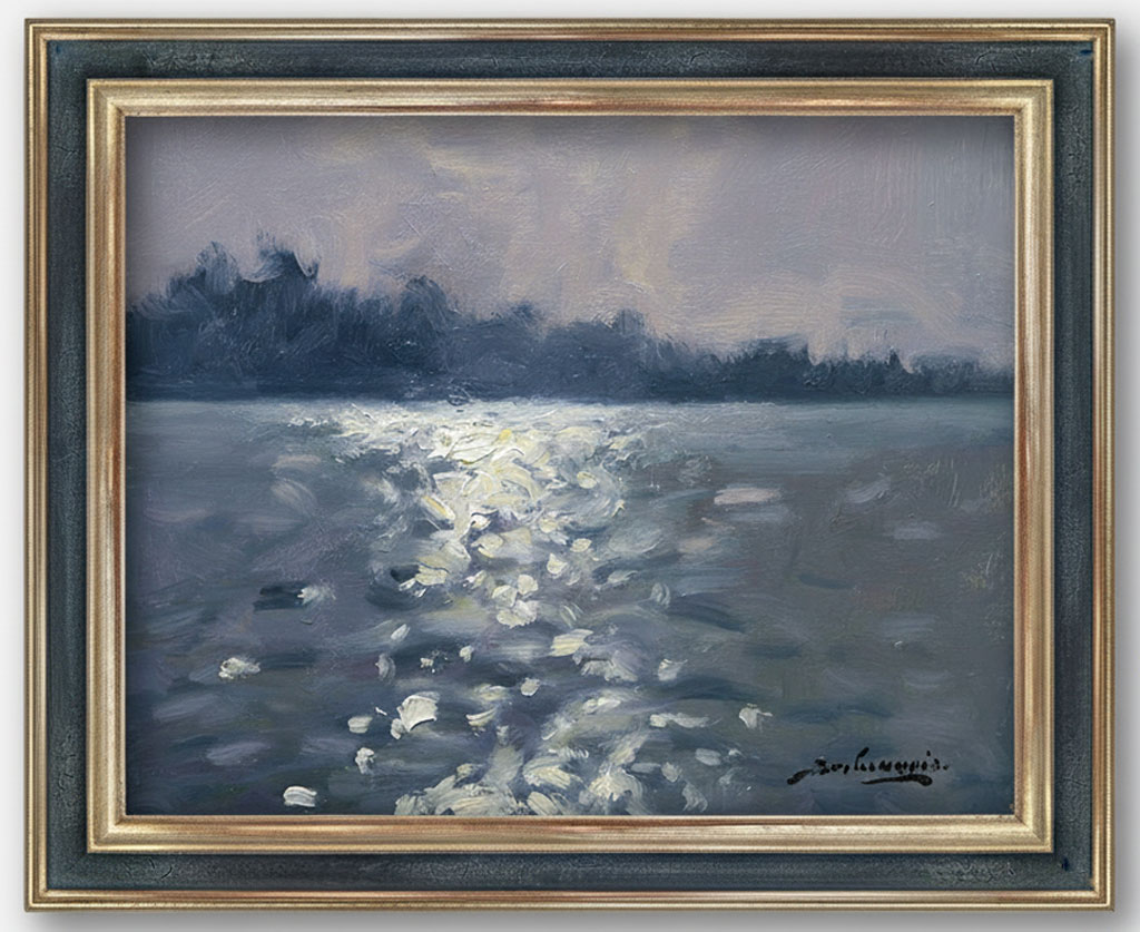 Alix Argent gorge craquelé bleu